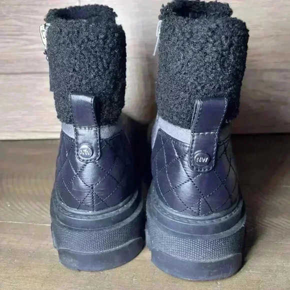 Women’s Nine West Slip On Black And Gray Chunky Size 9m Boots - Picture 6 of 16